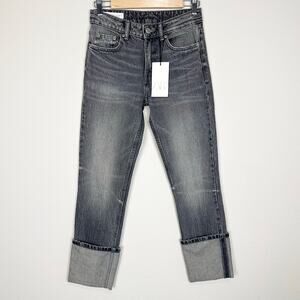 NWT Zara Gray Straight Leg Jeans